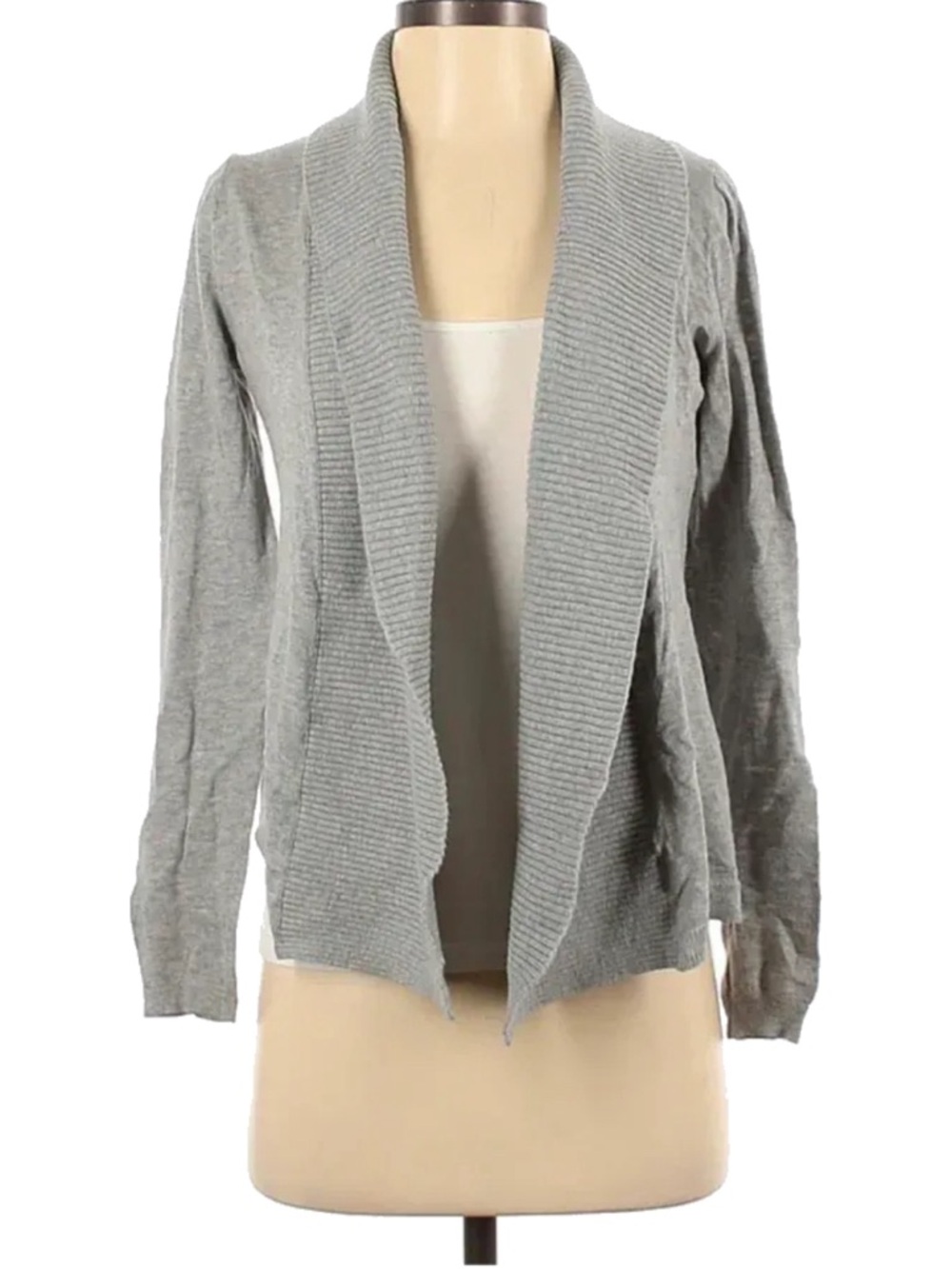 🌻 2/$10 Banana Republic light grey cotton open cardigan size small lightweight